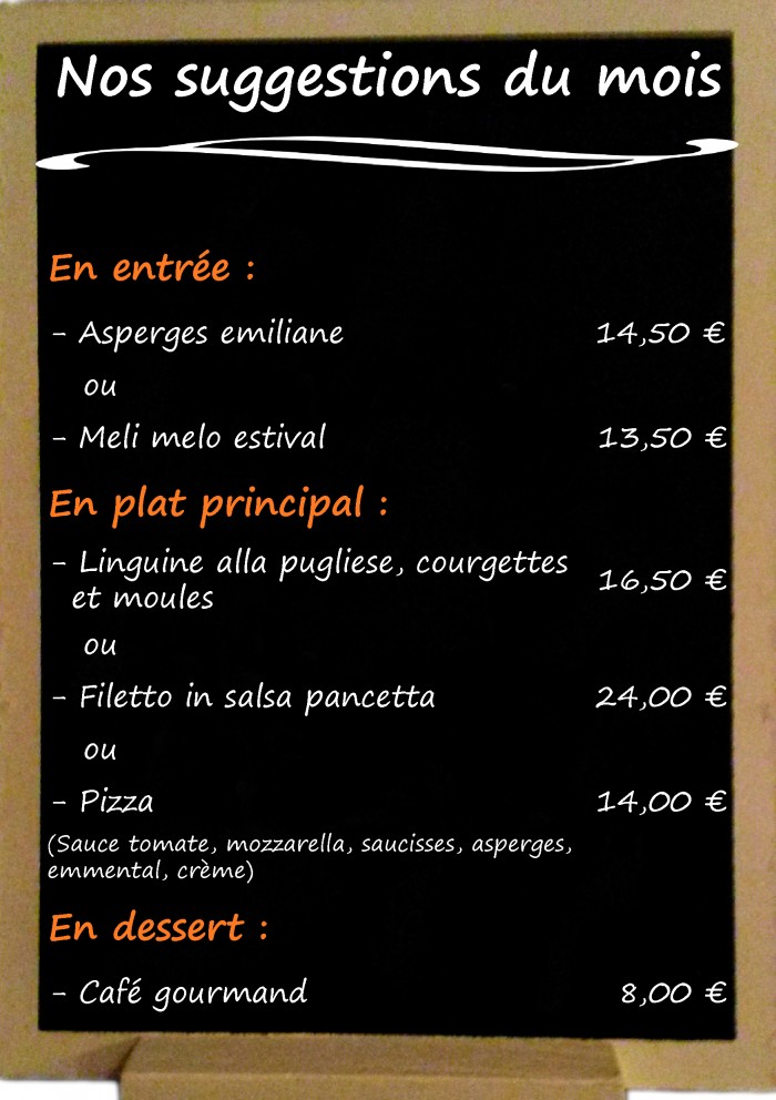 Restaurant il Viale_Suggestions mai 2017